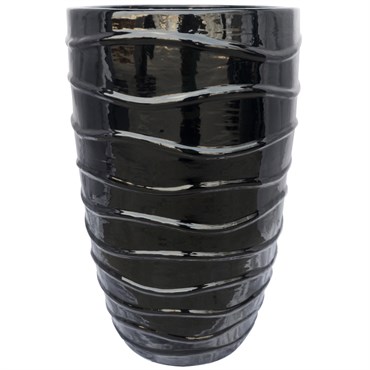 MCarr 12pc Tall Wave Planter Pallet Glossy Black