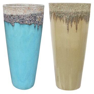MCarr 15PC Tall Round Pltr Plt Mixed Colors