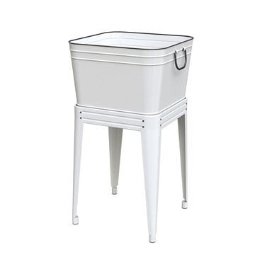 Panacea Milkhouse Beverage Tub & Planter With Stand White
