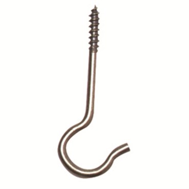 Panacea Ceiling Hook Antique Brass 5pk