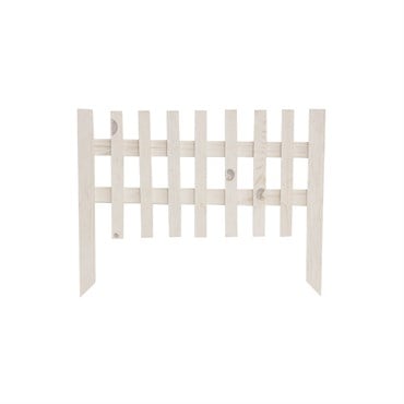 Panacea Small White Cape Cod Wood Picket Fence Border Edge