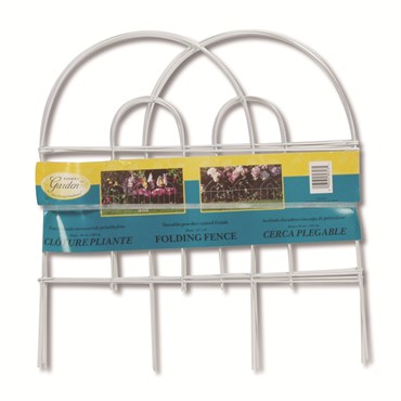 Panacea 18"x8' White Arch Folding Fence