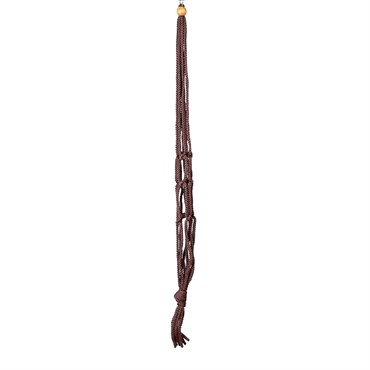 Primitive 30" Dark Brown Macrame Plant Hanger