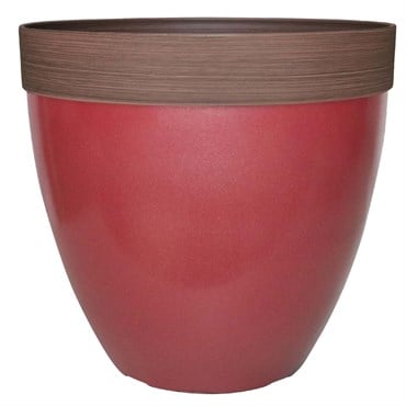 Southern Patio 15" Hornsby Planter Red Finish