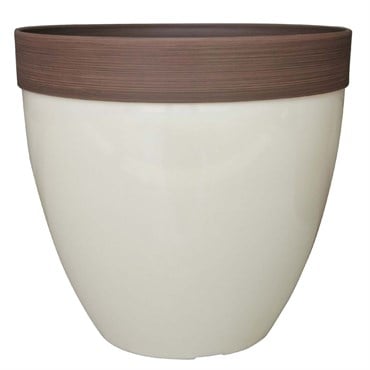 Southern Patio 15" Hornsby Planter Beige Finish
