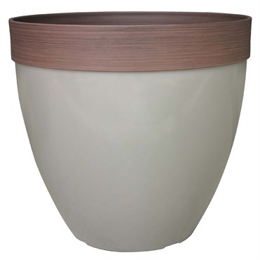 Southern Patio 15" Hornsby Planter Taupe Finish