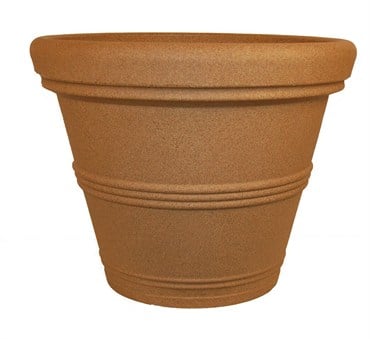 Tusco 13.5" Rolled Rim Planter Sandstone