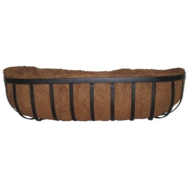 WSP 30" Forge Trough Wall Planter w/ Coco Liner