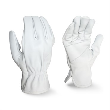 BGC Womens Goatskin Leather Driver L White