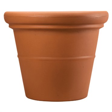 HC 24" Terrazzo Round Planter w/ Heavy Rim Terracotta Akro Mils