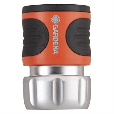 Gardena Prem Hose Conn Mtl Q.C. w/WaterStop