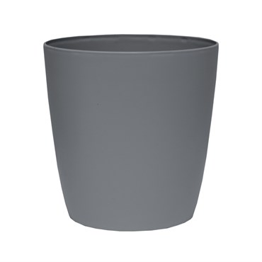 HC 16" Aria Round Planter Warm Gray