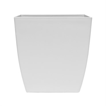 HC 10" Aria Square Planter White
