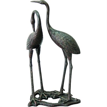 Innova Heron Statue Aluminum Aged Bronze