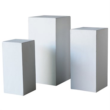 MCarr 3pc Tall Pedestal Set White
