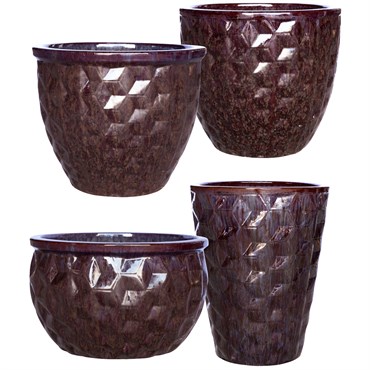 MCarr 26pc Hexagonal Planter Pallet Eggplant