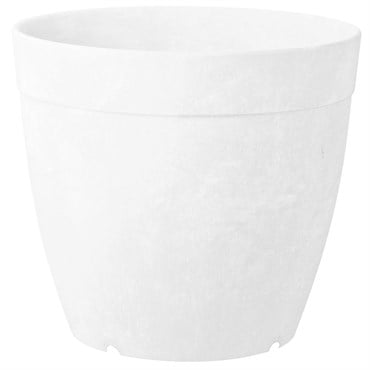 Artstone 6" Round Dolce Planter White