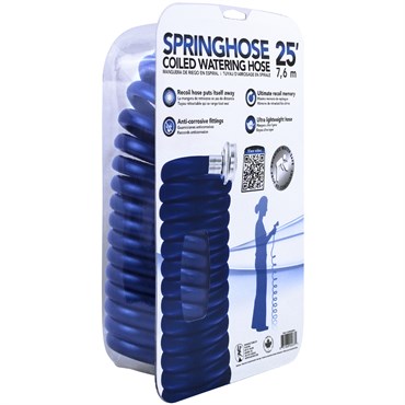 Plastair Springhose W/ Nozzle 25' Blue