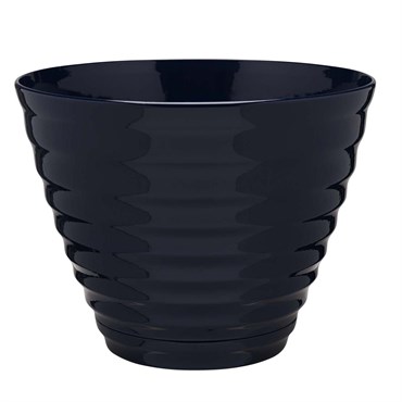 Southern Patio 16" Beehive Planter With Saucer Navy