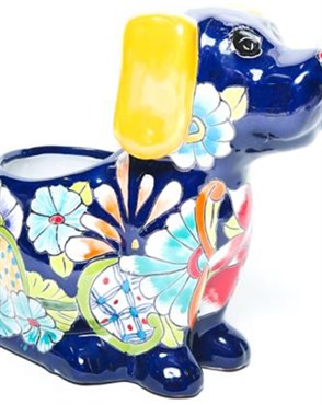 Talavera 13" Dog Planter