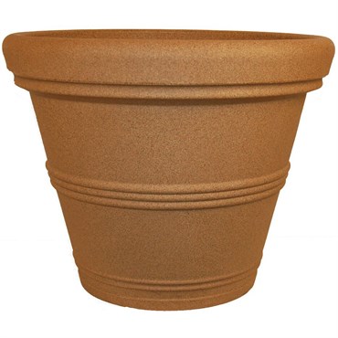 Tusco 15.5" Rolled Rim Planter Sandstone