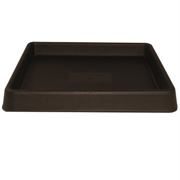 Tusco 15" Square Saucer Planter Tray Espresso