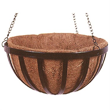 WSP 12" Forge Hanging Basket With Coco Liner