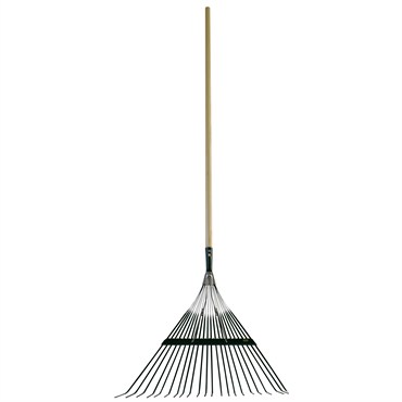 Flexrake Spring Rake 22" Metal Head 48" Wood Handle