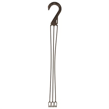 DLN E10L LONG 3STRAND POT HANGER ONLY CHOCOLATE BROWN 450/CS