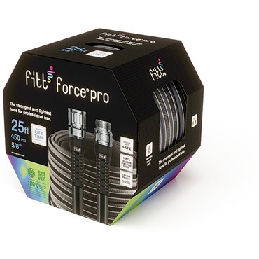 FITT 5/8"x25' Force Pro Grey w/ Blue Strip Hose