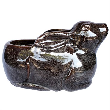 MCarr 19.3" Rabbit Planter Falling Brown