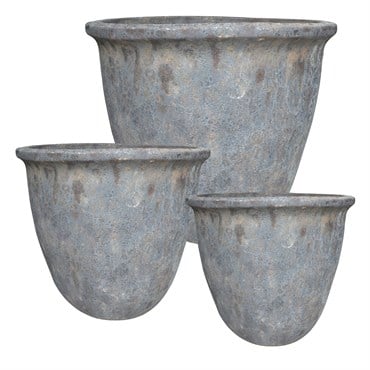 MCarr 3pc Flat Rim Planter Pallet Full Volcanic Brown