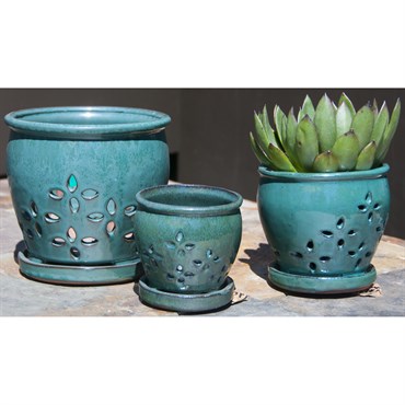 Verandah 6" Jade Hilo Orchid Pot