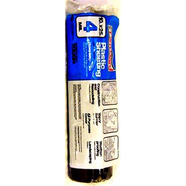 Poly America 10'x15' 4mil Plastic Sheeting Black
