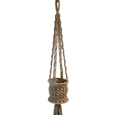 Primitive Hanging Planter Beige