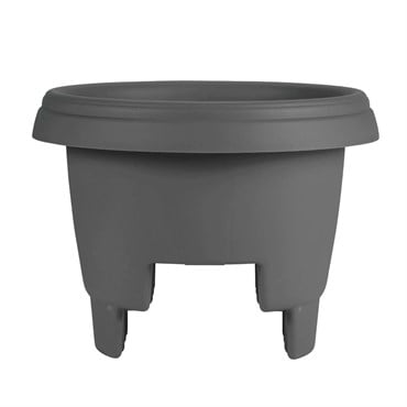 Bloem 12" Deck Rail Planter Charcoal