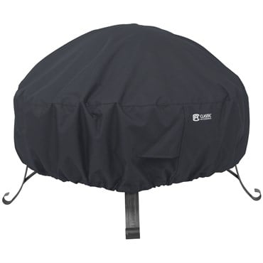 Classic Accessories 36" Round Full Cover Fire Pit Cover Black