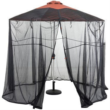 Classic Accessories 9' Round Water-Resistant Universal Patio Umbrella Insect Screen Canopy