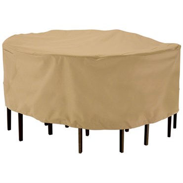 Classic Accessories 69" Round Terrazzo Patio Table & Chair Set Cover
