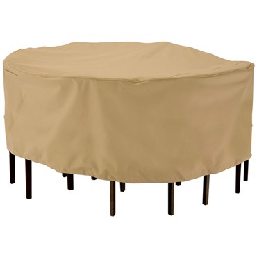 Classic Accessories 94" Round Terrazzo Patio Table & Chair Set Cover