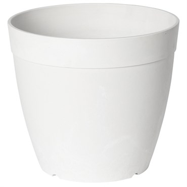 Artstone 8" Round Dolce Planter White