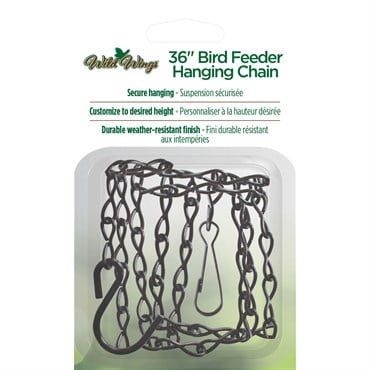 Natures Way 36in Metal Bird Feeder Hanging Chain Black