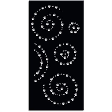 Outdeco 6'x3' Metal Panel Spiral Black