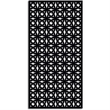 Outdeco 6'x3' Metal Panel Orbit Black