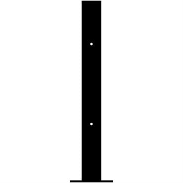 Outdeco 18" Wall Topper Post Black