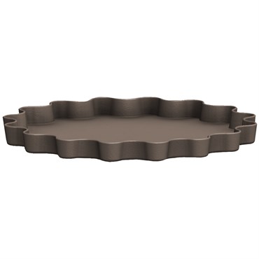 Bloem 6" Wave Deco Saucer Pepercorn
