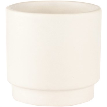 SSI 2.9"x2.8" Stepped Planter Matte White