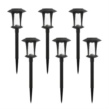Moonrays Solar Crackle Glass Stake