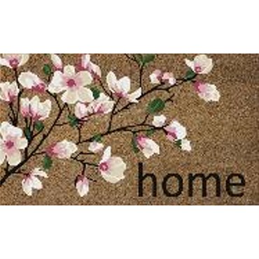 DHTG 18x28 PVC Coir Mat Cherry Blossoms