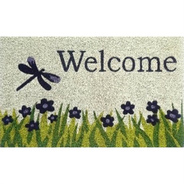 DHTG 18x28 PVC Coir Mat Dragonfly